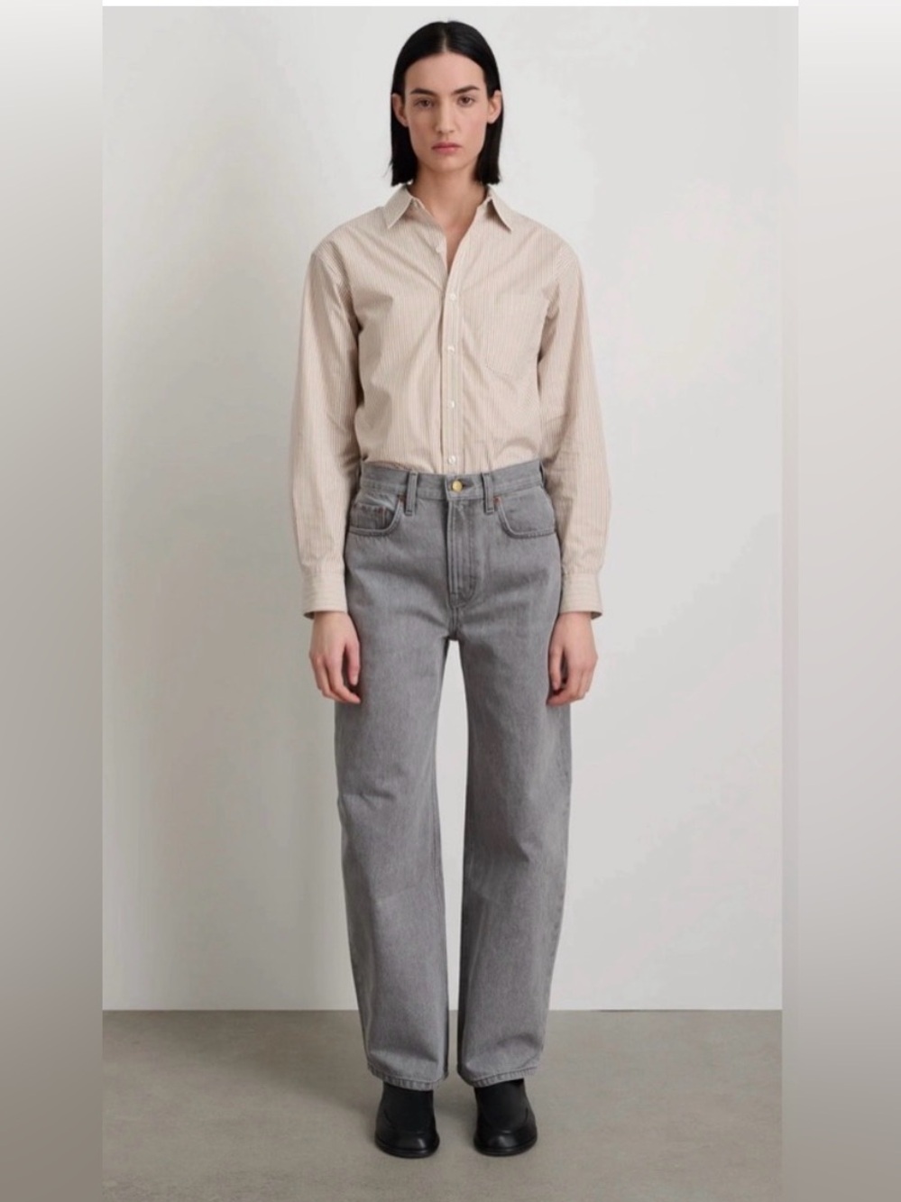 B Sides LEROY MID RELAXED BOW GREY STONE, size 26